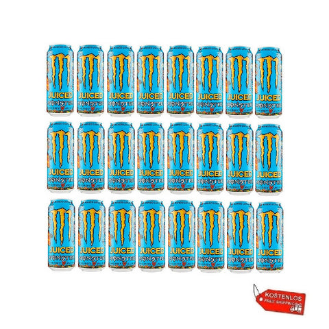 24x Monster energy Mango Loco boisson énergisante canettes jetables 500ml