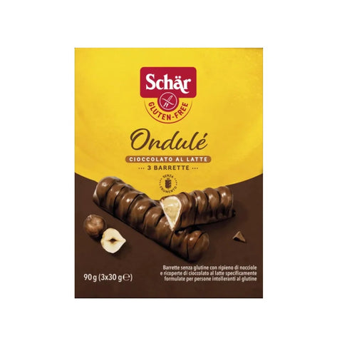 3x Schar Ondulè barre de chocolat 90gr