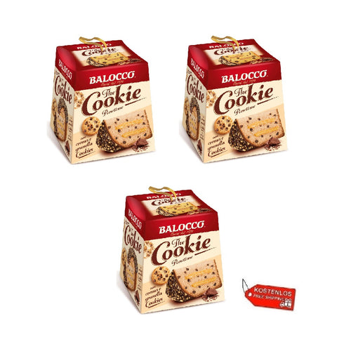 3x Balocco Panettone The Cookie 800gr