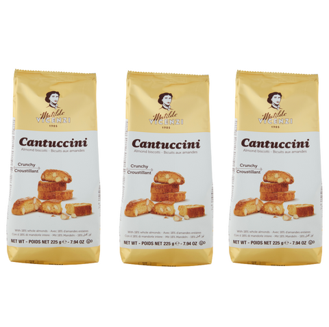 3x Matilde Vicenzi Cantuccini biscuits aux amandes 225gr