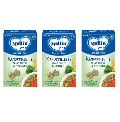 Mellin Ranocchiette di grano tenero e spinaci Nouilles pour les enfants 280 g