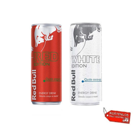 Test pack boisson énergisante Red Bull Red Pastèque & White Edition 48x250ml