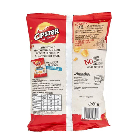 Cipster Chips Di Lenticchie Con Paprika Dolce Chips de Lentilles au Paprika Doux 80gr