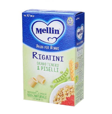 Mellin Rigatini Con Grano Tenero e Piselli Nouilles pour les enfants 280 g