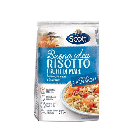 Riso Scotti risotto pronto ai frutti di mare Risotto tout préparé aux fruits de mer 200gr