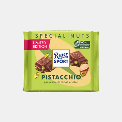 Ritter Sport pistacchio aux pistaches grillées et salées 100gr