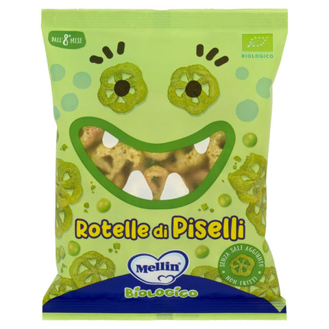 Mellin Rotelle di Piselli snack à base de pois 6x20gr