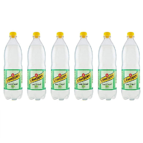 6x Boisson gazeuse italienne Schweppes Lime & Menthe 1L