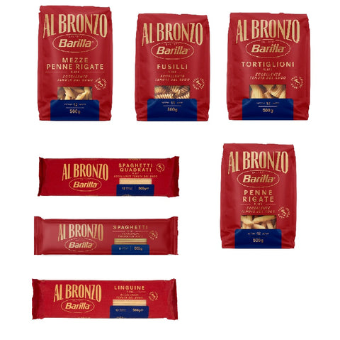 Paquet de test Barilla Pasta al Bronzo Bronze Drawn Noodles Pasta 7x500gr