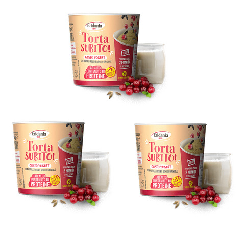 3x Eridania Torta Subito Yogurt - mélange à gâteau au yaourt en portion individuelle 60gr