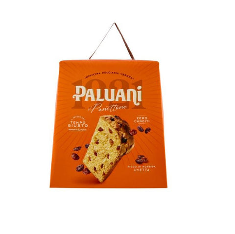 Paluani Panettone Soffice ZERO Canditi TANTA uvetta zéro fruit confit avec beaucoup de raisins secs (700 g)