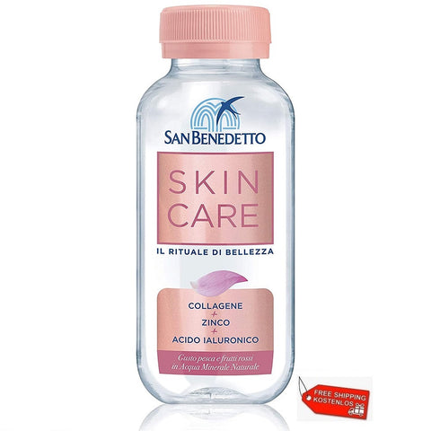 24x San Benedetto SKINCARE Acqua Minerale Naturale con Collagene, Zinco e Acido Ialuronico  22cl