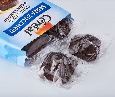 Céréal Senza Zuccheri Mini cake al cioccolato Sans Sucres Mini gâteau au chocolat 196g (7 pièces)