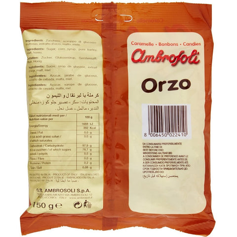 Ambrosoli caramelle orzo Bonbons durs à l'orge 150g