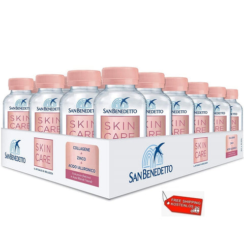 24x San Benedetto SKINCARE Acqua Minerale Naturale con Collagene, Zinco e Acido Ialuronico  22cl