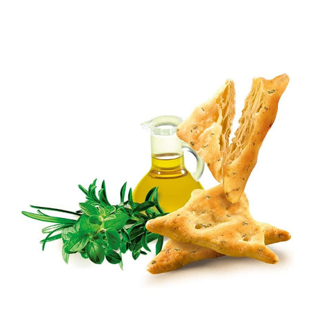 Tuc Sfoglie Crackers con Olio Extra Vergine di Oliva & Erbe Aromatiche Crackers à l'huile d'olive extra vierge et aux herbes aromatiques 170g