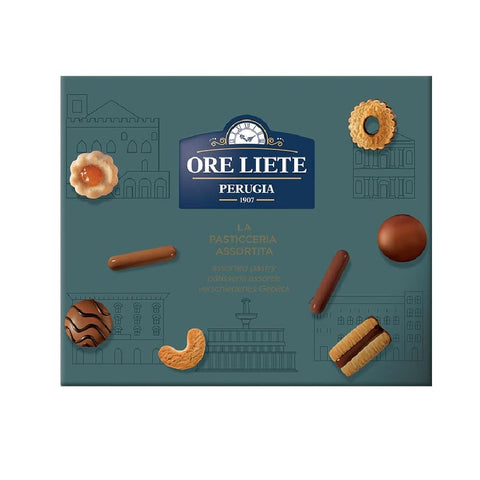 Ore Liete Perugia La Pasticceria Assortita Biscuits Assortis Spécialité Italienne Coffret Cadeau 350g