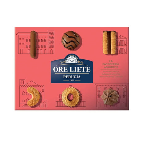 Ore Liete Perugia La Pasticceria Assortita Biscuits Assortis Spécialité Italienne Coffret Cadeau 450g