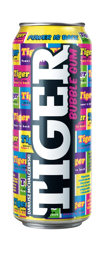 Tiger Energy Drink Bubble Gum boisson énergisante au goût de chewing-gum 500ml