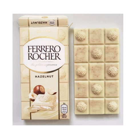 Tablette Ferrero Rocher au chocolat blanc aux noisettes
