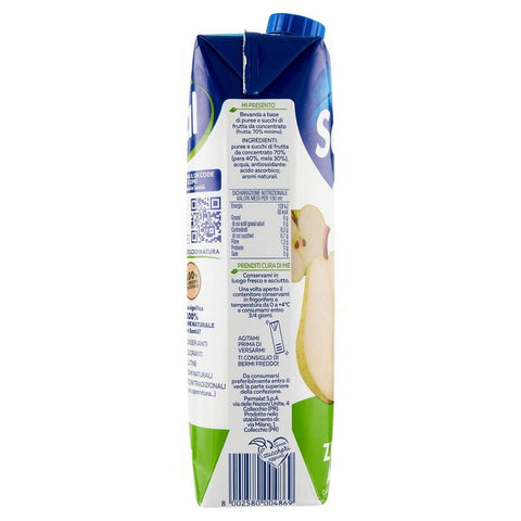 12x Parmalat Santal Succo di Frutta Pera Dolce di Natura Zero Pear Fruit Juice Zero Added Sugar 1Lt