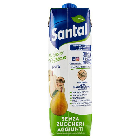 12x Parmalat Santal Succo di Frutta Pera Dolce di Natura Zero Pear Fruit Juice Zero Added Sugar 1Lt