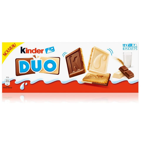 Biscuit Ferrero Special Kinder Duo recouvert de chocolat au lait et blanc 150 g