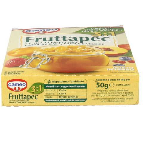 Cameo Fruttapec Gusto Intenso Préparé pour Confiture Maison 50g (Contient 2 sachets de 25g chacun)