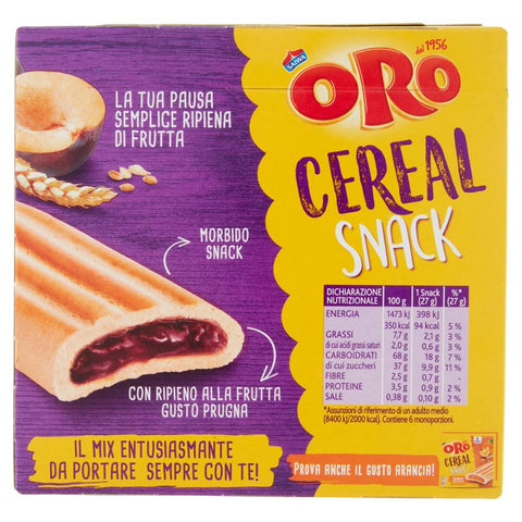 Oro Saiwa Cereal Snack Prugna Müslikek fourré aux prunes Cookies Biscuits 162g