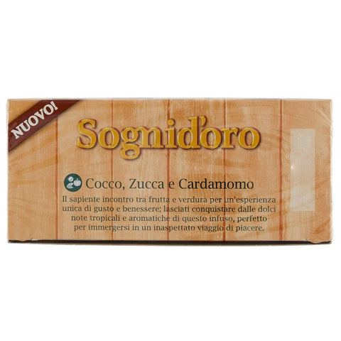 Star Sognid'oro Orti&Frutti Infusion Potiron, Noix de Coco et Cardamome Chaque pack contient 20 filtres de 2,5g