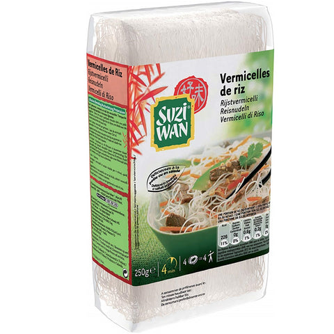 Suzi Wan Rice Vermicelli Reisnudeln Nudelnest aus Reismehl 250g Packung