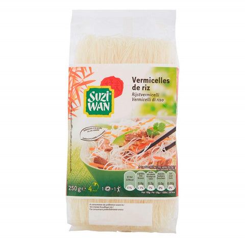 Suzi Wan Rice Vermicelli Reisnudeln Nudelnest aus Reismehl 250g Packung