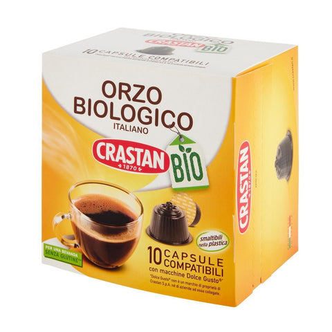 Crastan Orzo Biologico 10 capsules de café d'orge BIO pour Dolce Gusto