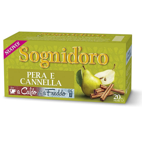 Sogni d'oro Infuso Caldo e Freddo Pera e Cannella Infusion chaude et froide de poire et cannelle 50g