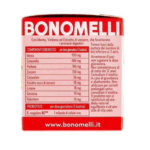 Bonomelli Tisana Probiotica Tisane Dopo Pasto à l'extrait de menthe,  verveine et gingembre 10 filtres