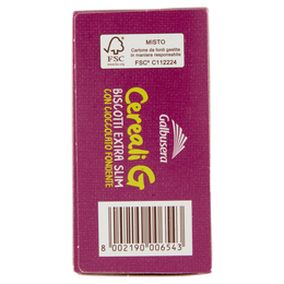 Galbusera Cereali G BISCOTTI EXTRA SLIM CIOCCOLATO FONDENTE  - BISCUITS EXTRA MINCE CHOCOLAT NOIR 120gr (4x30gr)