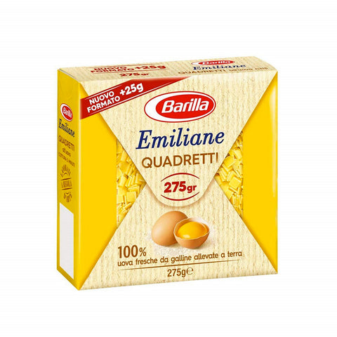 Barilla Emiliane Quadretti all'uovo Pâtes aux ŒUFS 275g