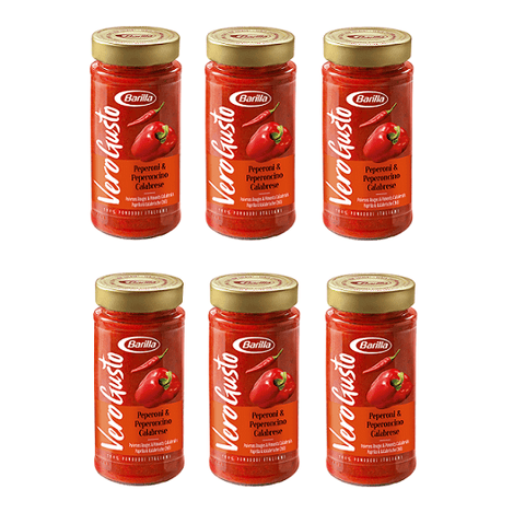 Barilla Vero Gusto Sauce tomate Peperoni e Peperoncino avec pepperoni et piment 300g