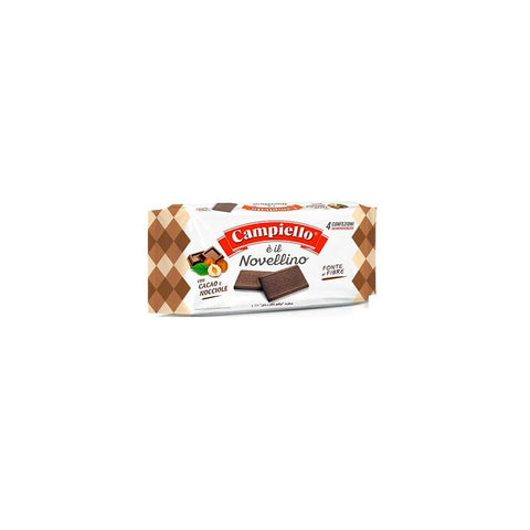 Campiello Novellino Cacao e Nocciole biscuits with cocoa and hazelnuts 360g - Italian Gourmet UK