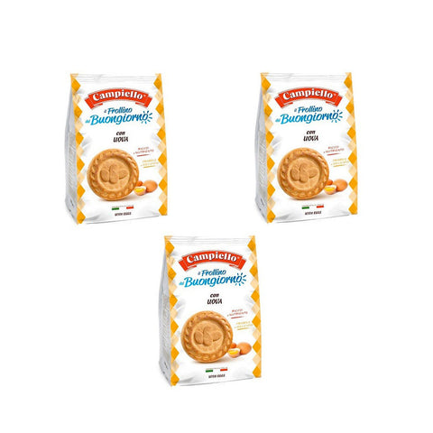 Campiello Biscuits 3x700g Campiello I Biscotti Del Buongiorno Frollini all'Uovo Egg Shortbread Biscuits 700g 8000590107501