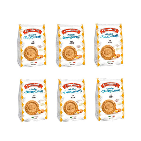 Campiello Biscuits 6x700g Campiello I Biscotti Del Buongiorno Frollini all'Uovo Egg Shortbread Biscuits 700g 8000590107501