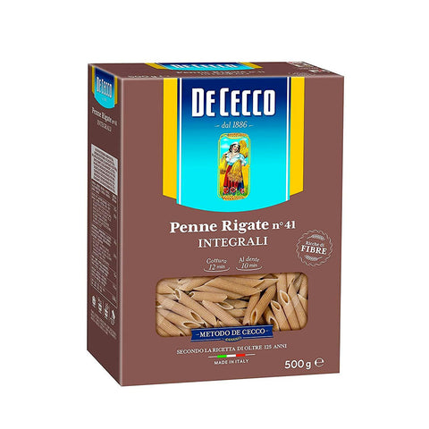 De Cecco Penne Rigate pâtes intégrales pâtes de blé entier 500g