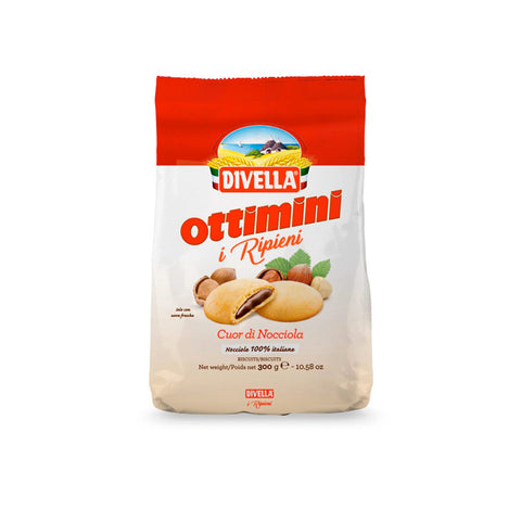 Divella i Ripieni Cuor di Nocciola Biscuits Fourrés à la Crème de Noisette 300g