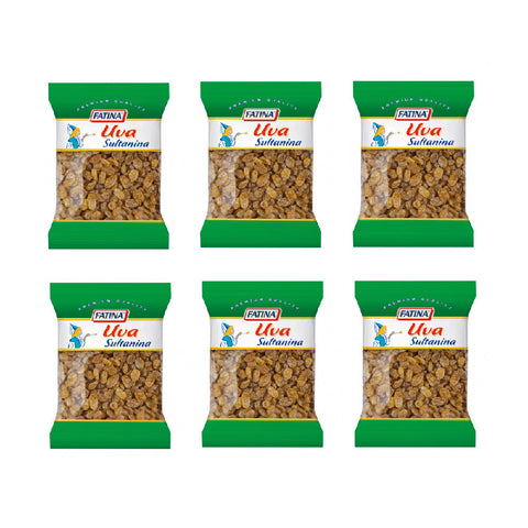 Fatina Sultana Grapes 6x250g Fatina Uva Sultanina Sultana Grapes Italian Dried Fruits 250g 80164395