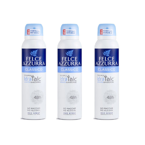 Felce Azzurra Deo spray 3x150ml Felce Azzurra Classico Idra Talc Deodorant Deo Spray 150ml 8001280031205