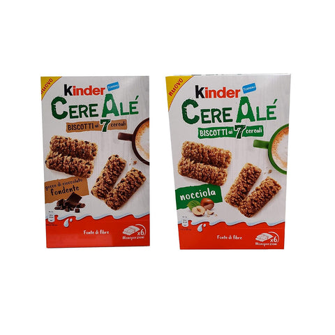 Test pack Kinder Cerealè Biscotti 7 Biscuits Céréales Noisettes & Chocolat 2x204