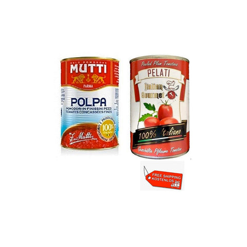 Pulpe de tomate concassées/fines Polpa MUTTI : les 3 boites de 400