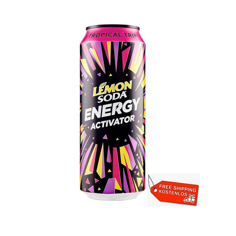 48x Lemonsoda Energy Activator Tropical Trip Energy Drink 500ml