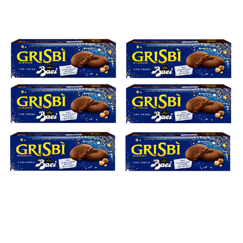 Matilde Vicenzi Biscuits 6x112g Vicenzi Grisbì Mignon con Crema Baci Perugina 112g 8000350007645