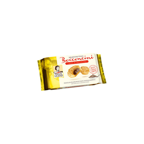 Matilde Vicenzi Bocconcini Cioccolato pastry snack filled with chocolate cream 100g - Italian Gourmet UK